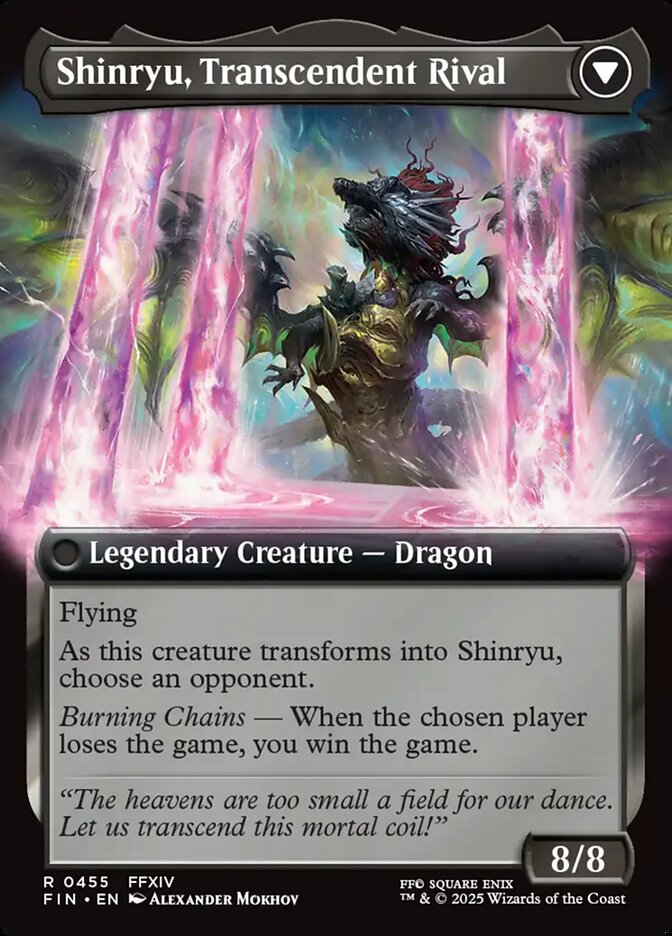 Back face of Shinryu, Transcendent Rival