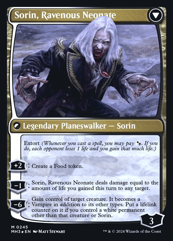 Back face of Sorin, Ravenous Neonate