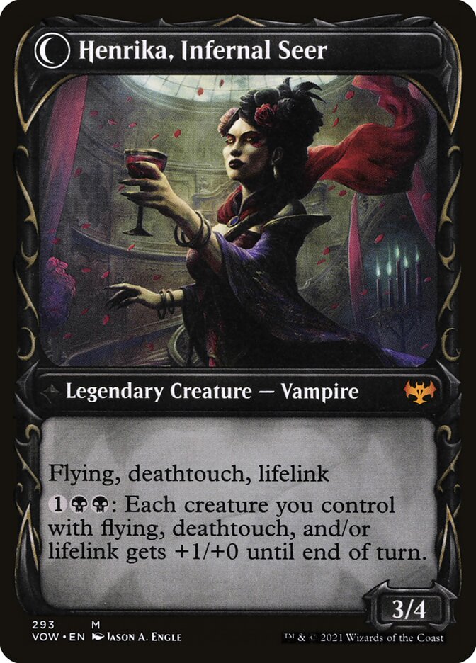 Back face of Henrika, Infernal Seer
