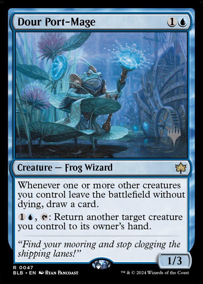 Dour Port-Mage (Promo Pack: Bloomburrow) Light Play Foil