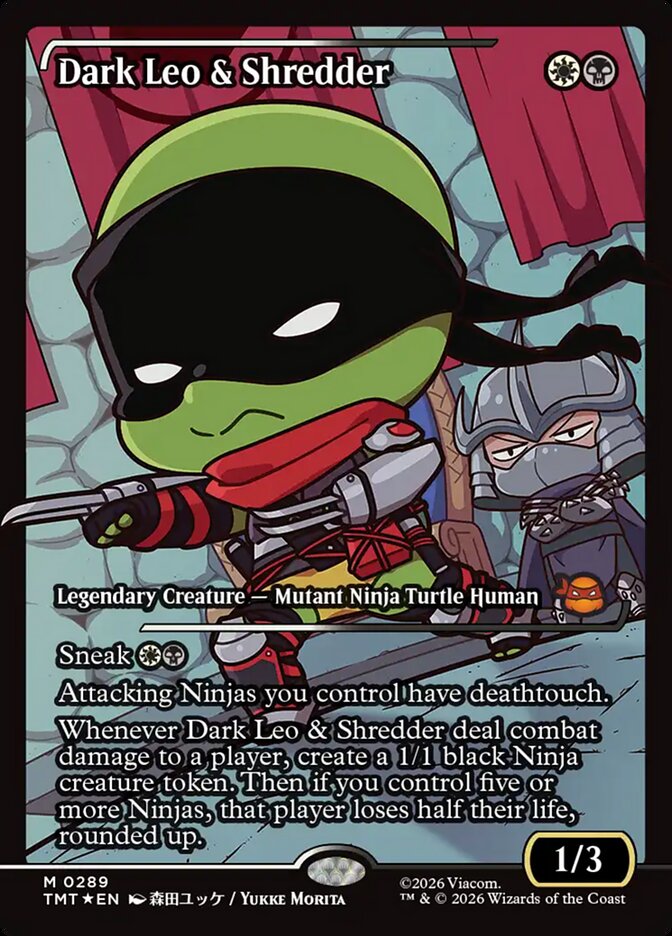Dark Leo & Shredder (Showcase) (Teenage Mutant Ninja Turtles) Near Mint Foil