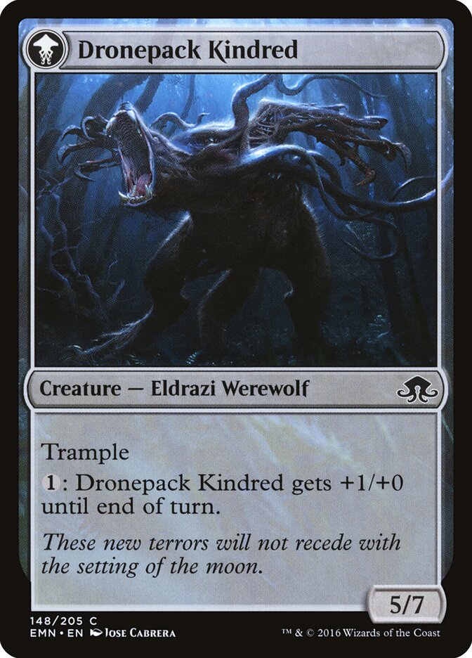 Back face of Dronepack Kindred