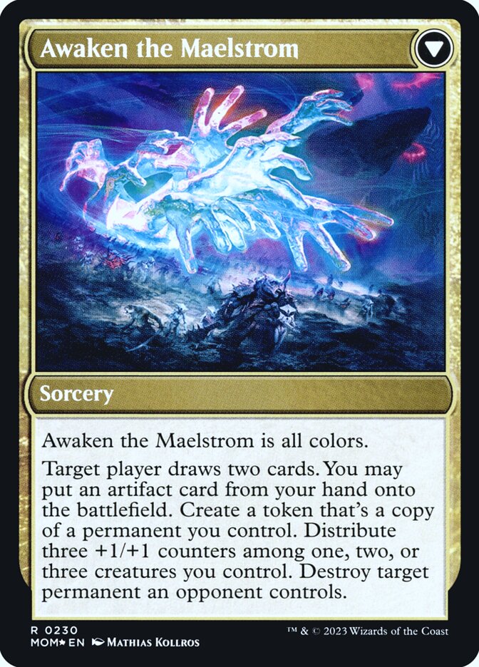 Back face of Awaken the Maelstrom