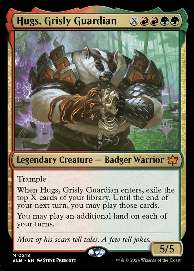 Hugs, Grisly Guardian (Promo Pack: Bloomburrow) Near Mint Foil