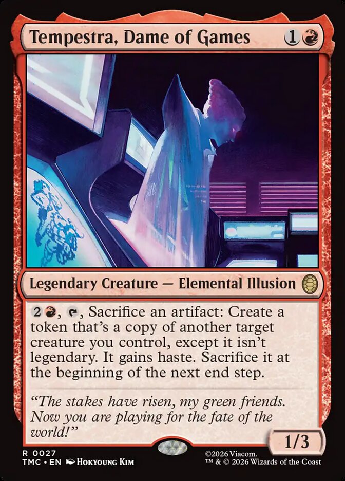 Tempestra, Dame of Games (Surge Foil) (Commander: Teenage Mutant Ninja Turtles) Near Mint Foil