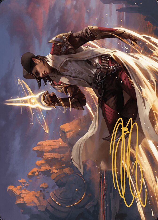Kellan, the Kid Art Card (Gold-Stamped Signature) (Art Series: Outlaws of Thunder Junction) Near Mint