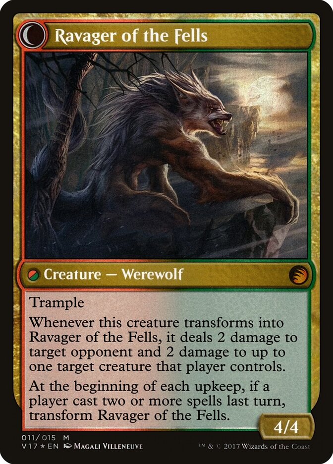 Back face of Ravager of the Fells