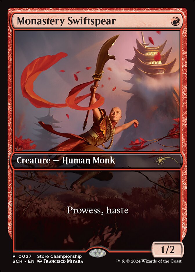 Monastery Swiftspear (Promos: Game Day and Store Championship) Light Play