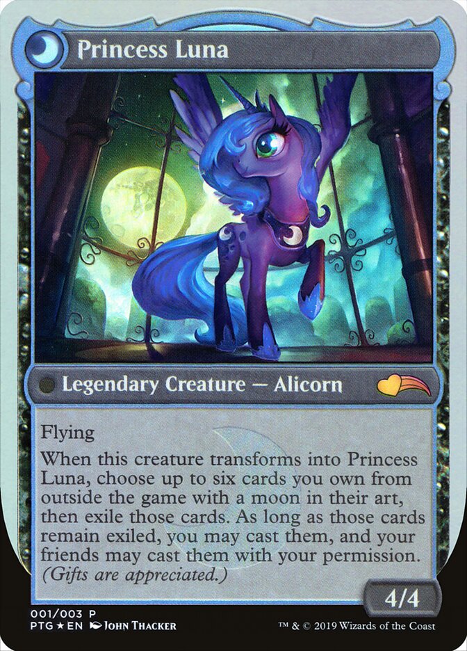 Back face of Princess Luna
