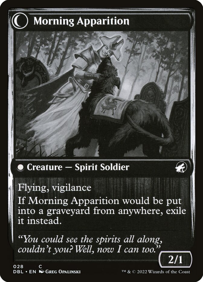 Back face of Morning Apparition