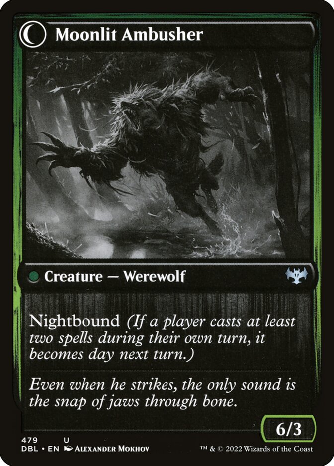 Back face of Moonlit Ambusher