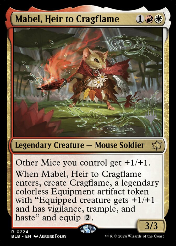 Mabel, Heir to Cragflame (Promo Pack: Bloomburrow) Light Play