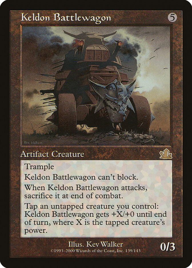 Keldon Battlewagon (Prophecy) Damaged / Poor Foil