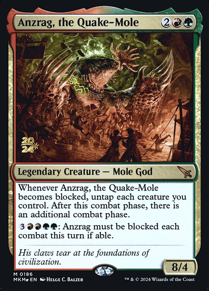 Anzrag, the Quake-Mole (Promos: Prerelease Cards) Light Play Foil
