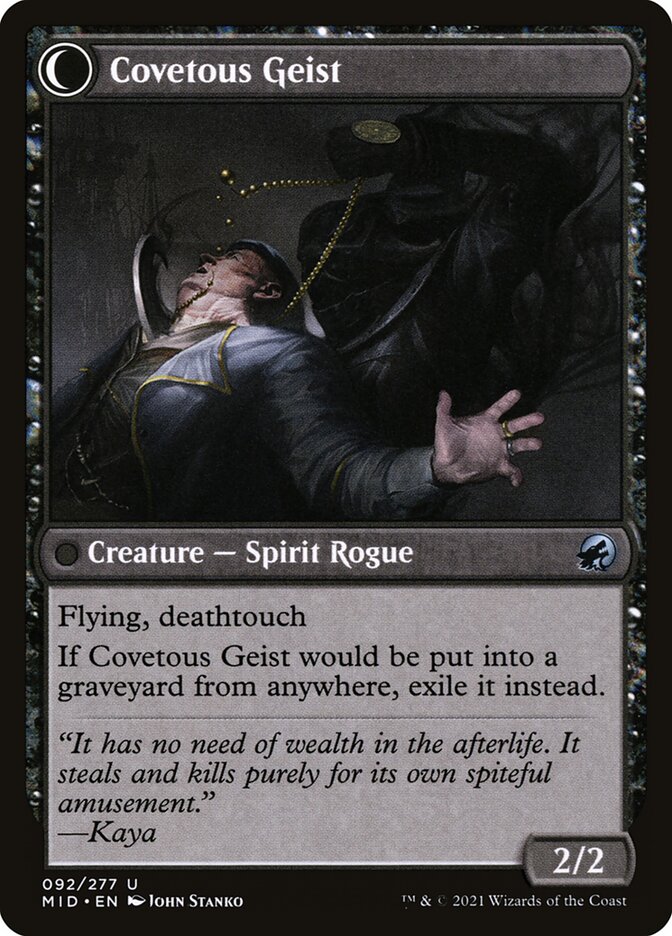 Back face of Covetous Geist