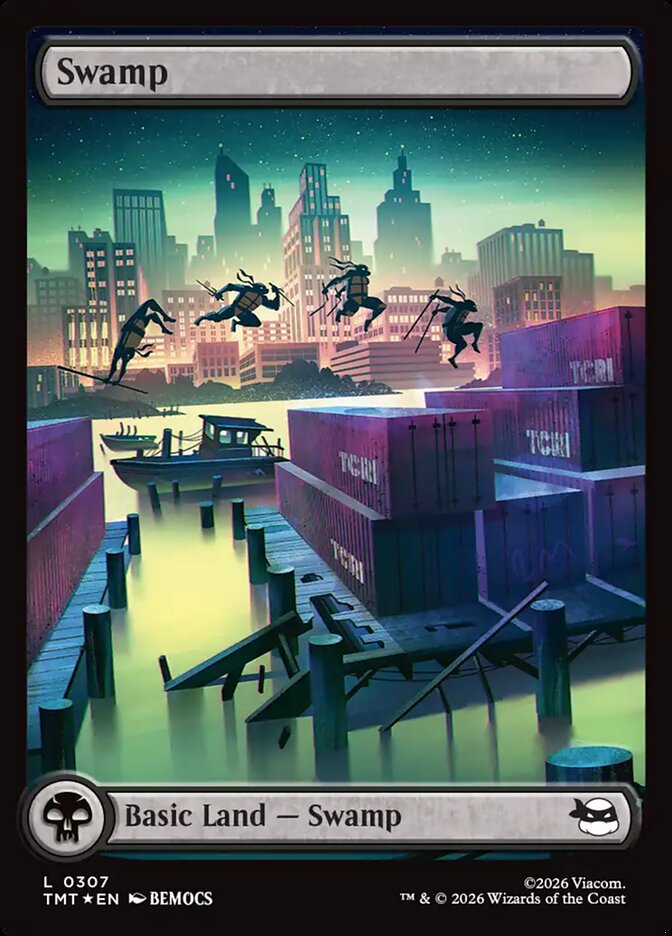 Swamp (0307) (Surge Foil) (Teenage Mutant Ninja Turtles) Light Play Foil