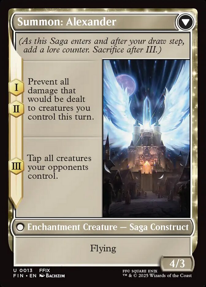 Back face of Summon: Alexander