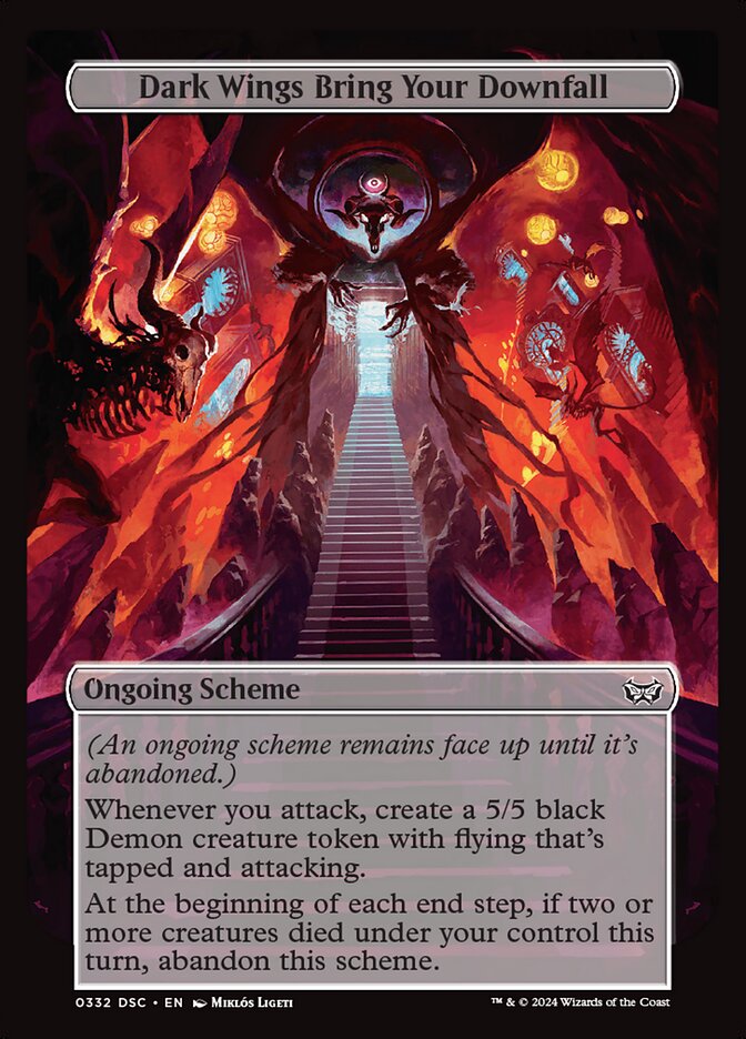 Dark Wings Bring Your Downfall (Full Art) (Commander: Duskmourn: House of Horror) Near Mint