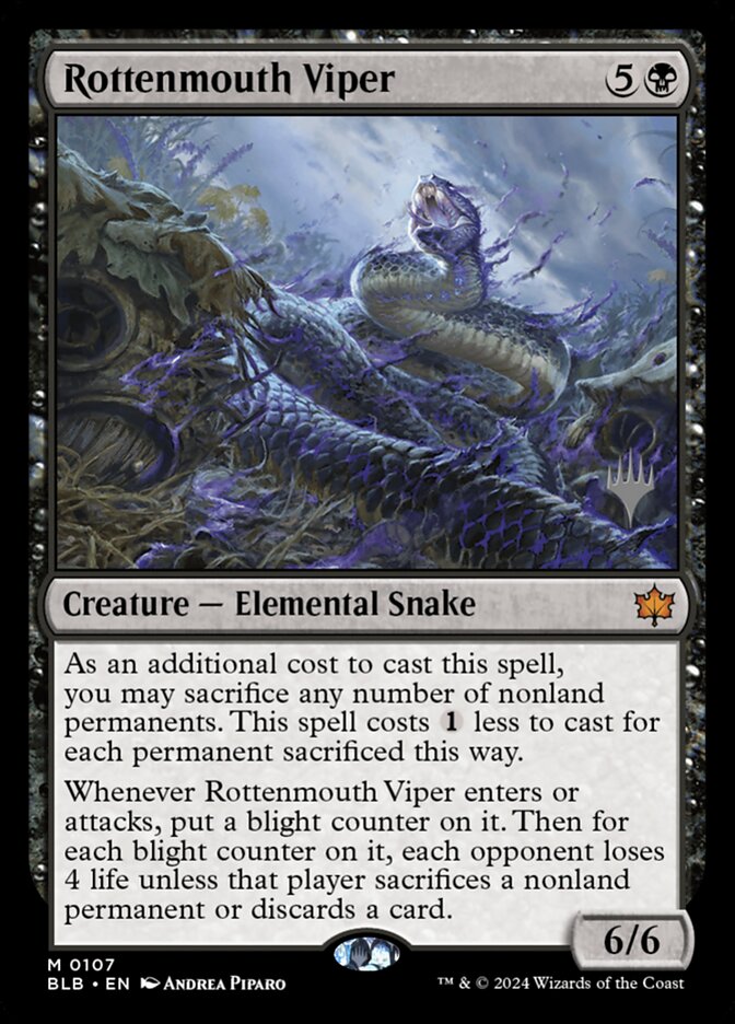 Rottenmouth Viper (Promo Pack: Bloomburrow) Light Play Foil