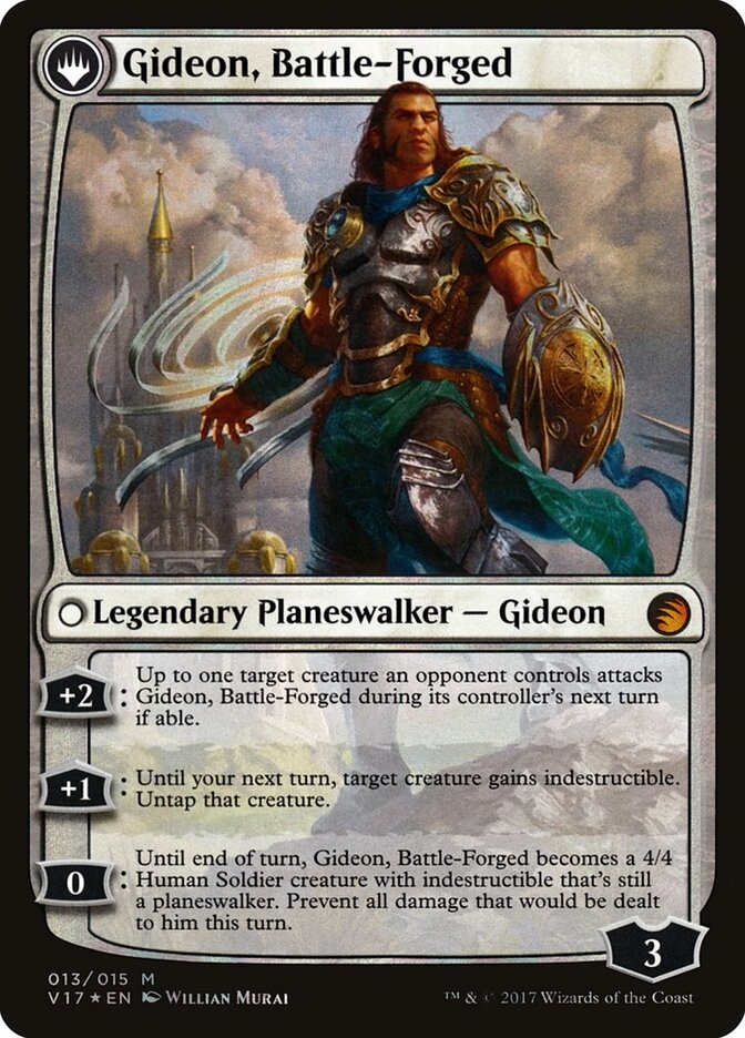 Back face of Gideon, Battle-Forged