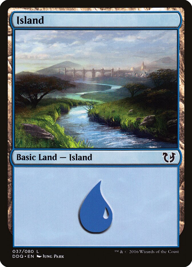 Island (37) (Duel Decks: Blessed vs Cursed) Medium Play