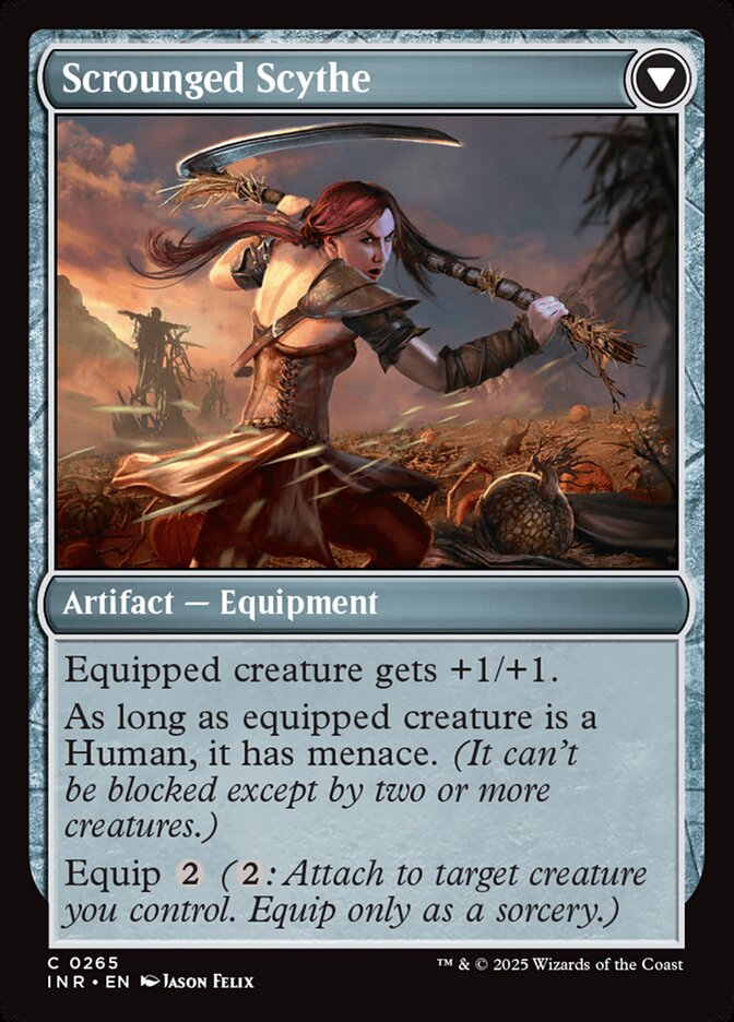 Back face of Scrounged Scythe