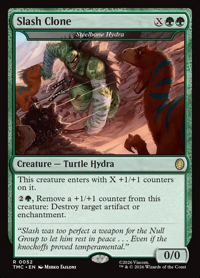Slash Clone - Steelbane Hydra (Surge Foil) (Commander: Teenage Mutant Ninja Turtles) Light Play Foil