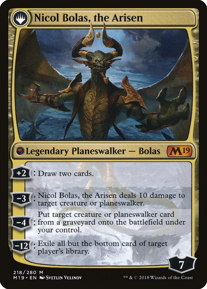 Back face of Nicol Bolas, the Arisen