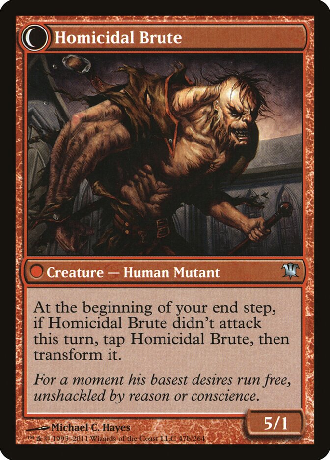 Back face of Homicidal Brute