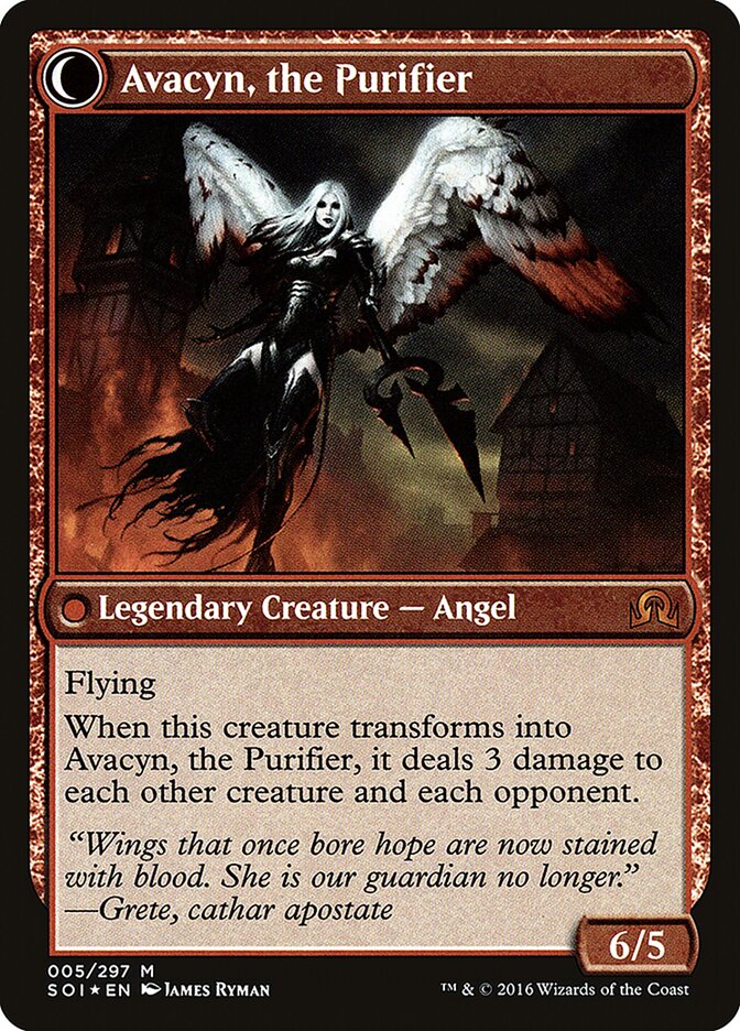 Back face of Avacyn, the Purifier