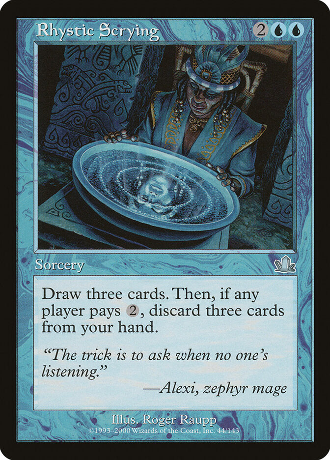 Rhystic Scrying (Prophecy) Near Mint Foil