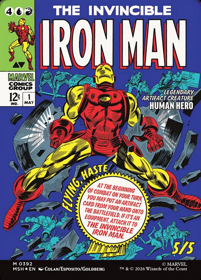 Back face of The Invincible Iron Man