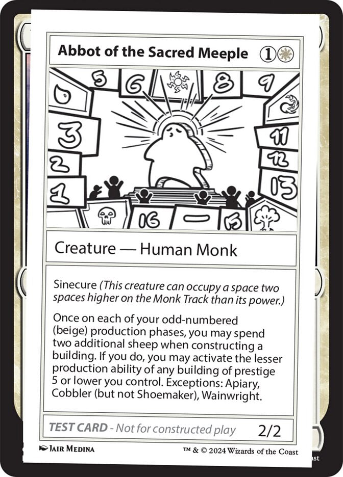 Abbot of the Sacred Meeple (Mystery Booster 2 Playtest Cards) Near Mint