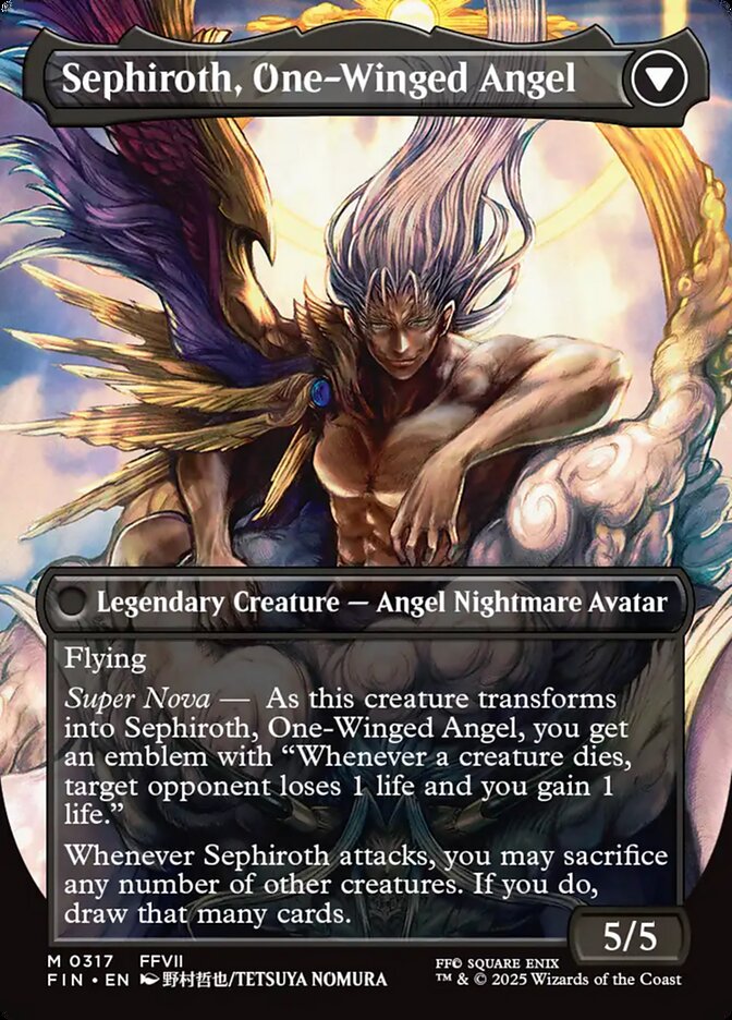 Back face of Sephiroth, One-Winged Angel