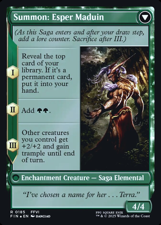Back face of Summon: Esper Maduin