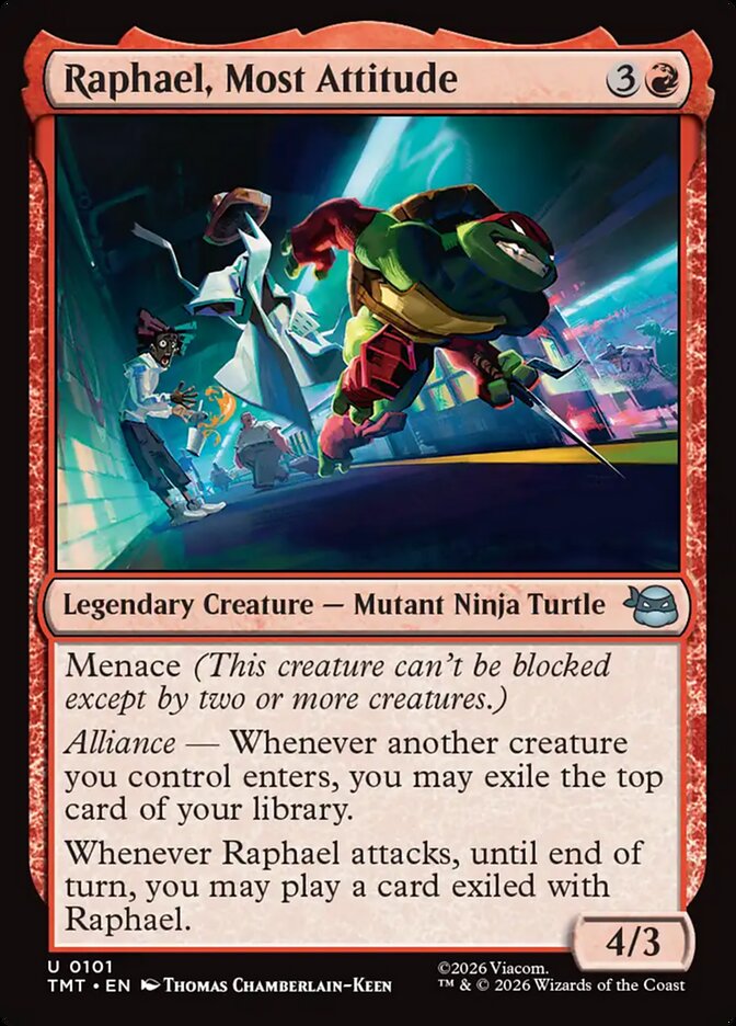 Raphael, Most Attitude (Teenage Mutant Ninja Turtles) Medium Play Foil