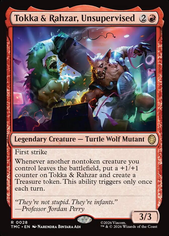 Tokka & Rahzar, Unsupervised (Surge Foil) (Commander: Teenage Mutant Ninja Turtles) Near Mint Foil