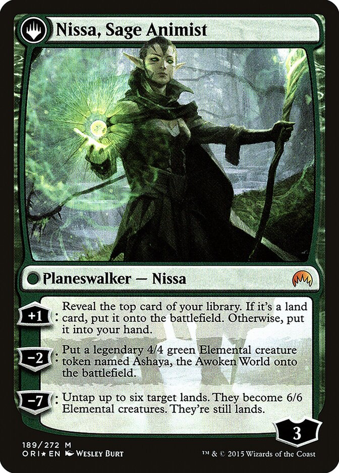 Back face of Nissa, Sage Animist