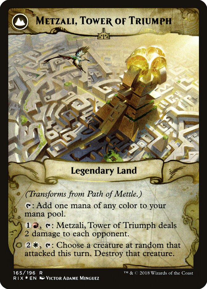 Back face of Metzali, Tower of Triumph