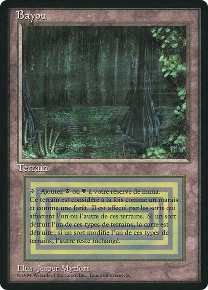 Bayou (Revised Edition (Foreign Black Border)) Heavy Play Italian