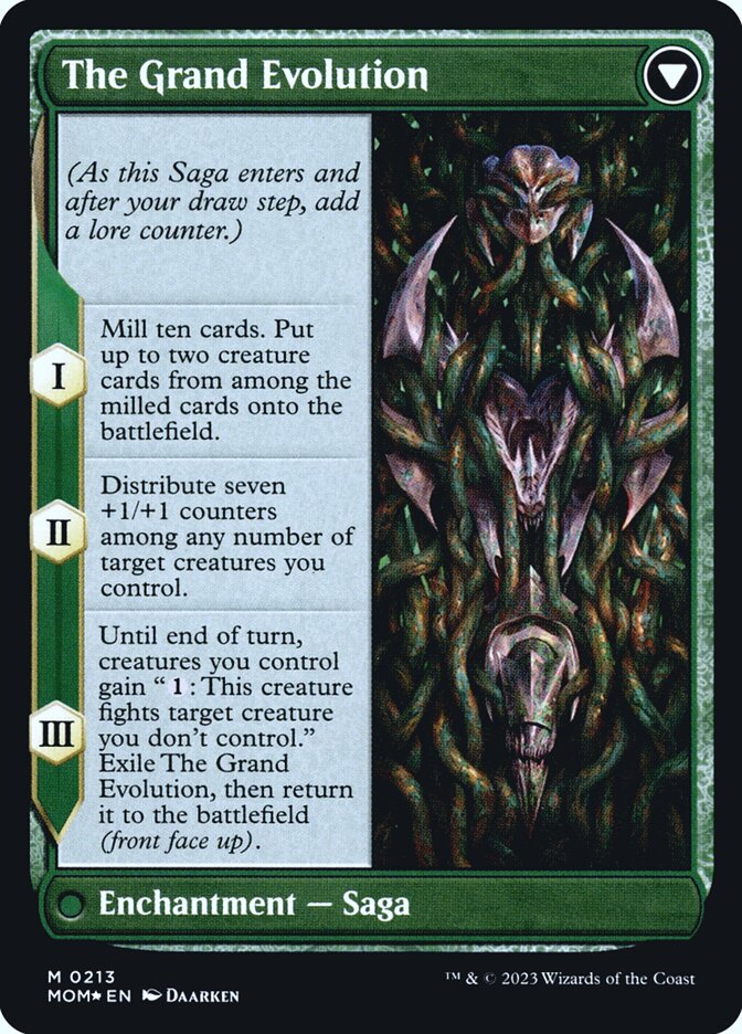 Back face of The Grand Evolution