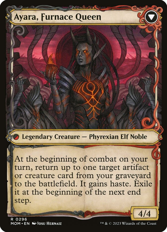 Back face of Ayara, Furnace Queen