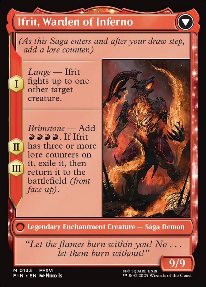 Back face of Ifrit, Warden of Inferno