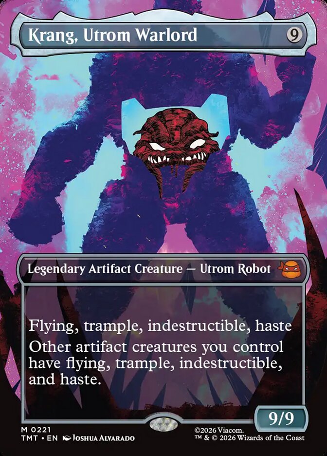 Krang, Utrom Warlord (Borderless) (Teenage Mutant Ninja Turtles) Light Play Foil