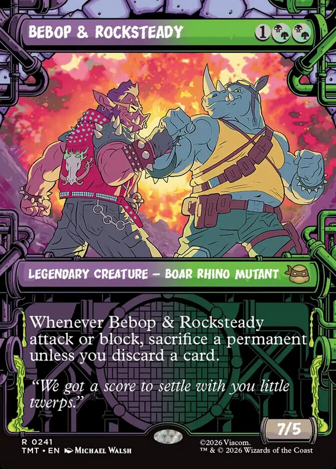 Bebop & Rocksteady (Showcase) (Teenage Mutant Ninja Turtles) Medium Play Foil