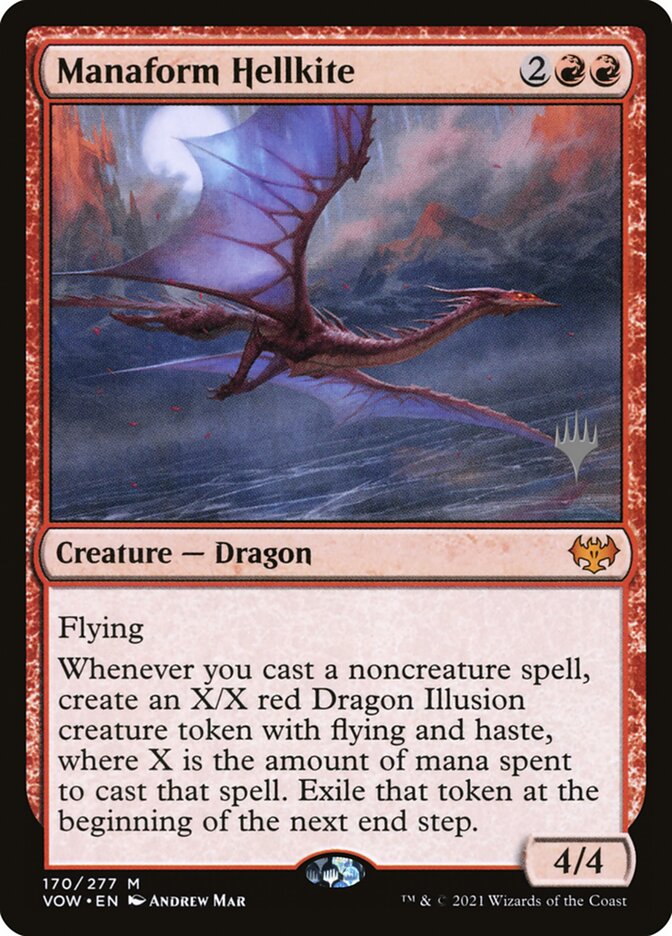 Manaform Hellkite (Promo Pack: Kamigawa: Neon Dynasty) Near Mint Foil
