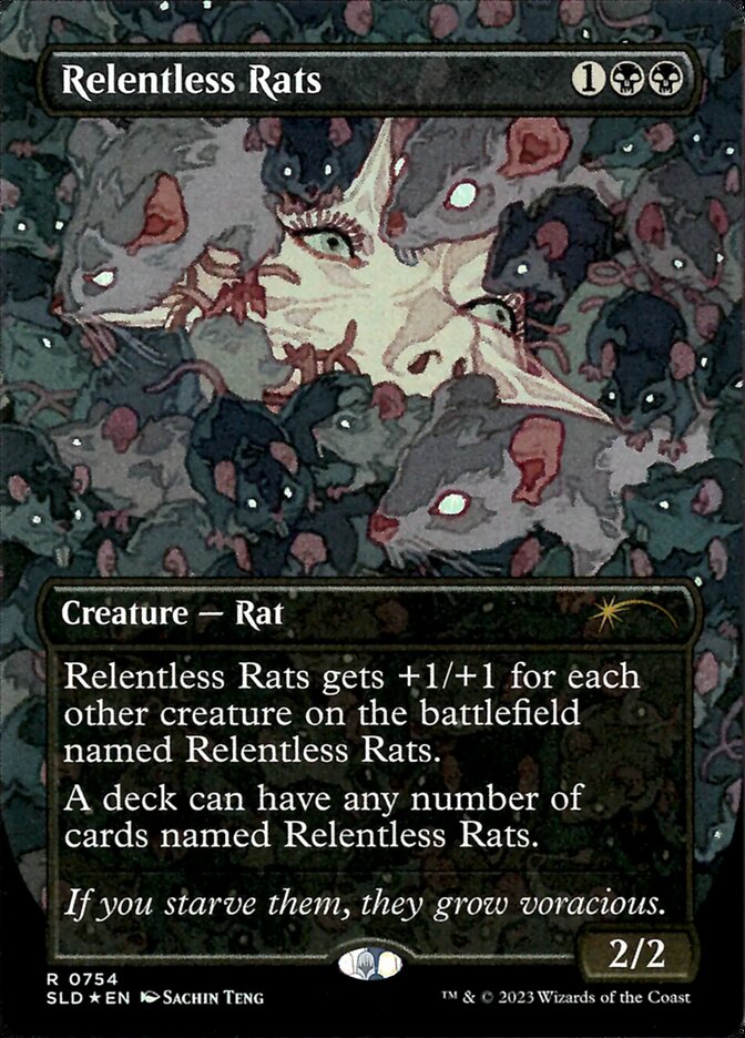 Relentless Rats (754) (Secret Lair) Light Play Foil