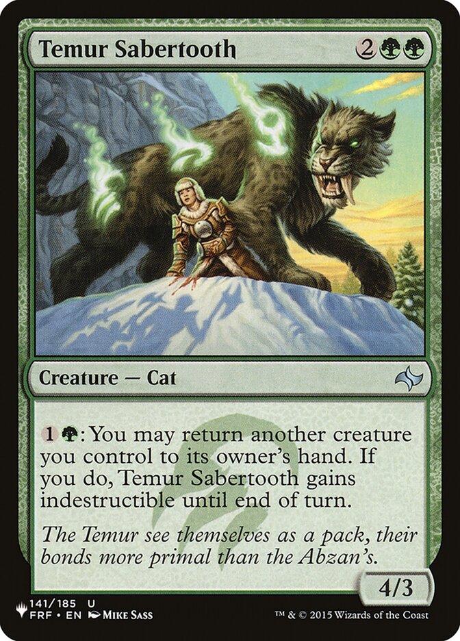 Temur Sabertooth (The List) Light Play