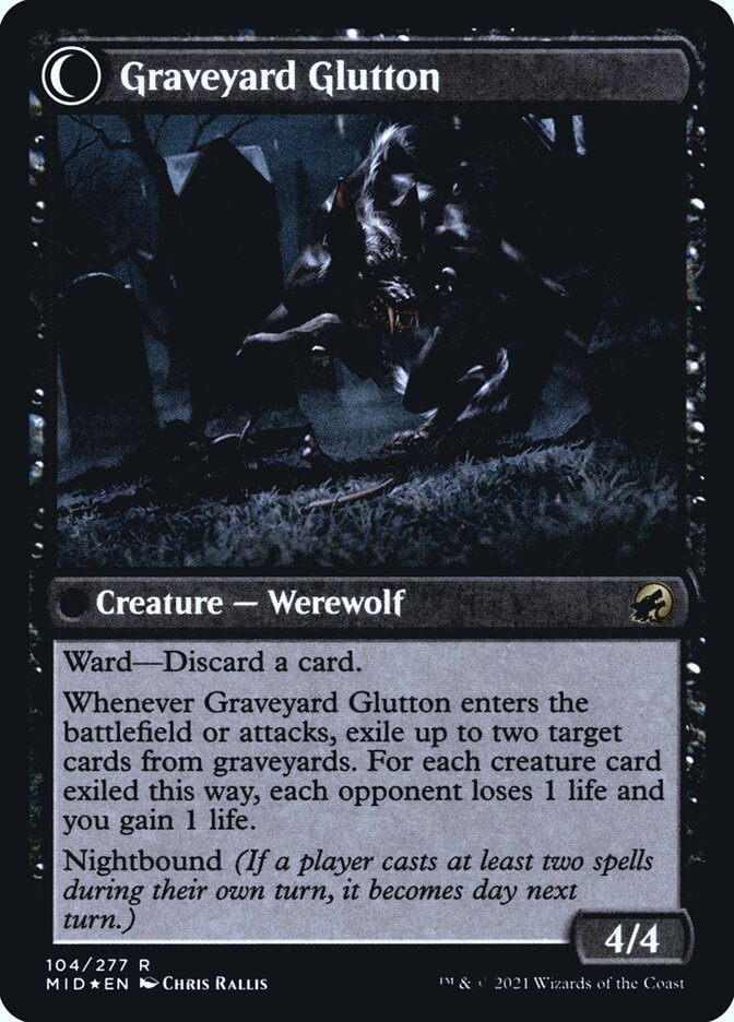 Back face of Graveyard Glutton