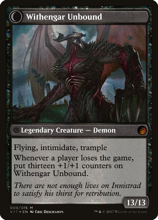 Back face of Withengar Unbound